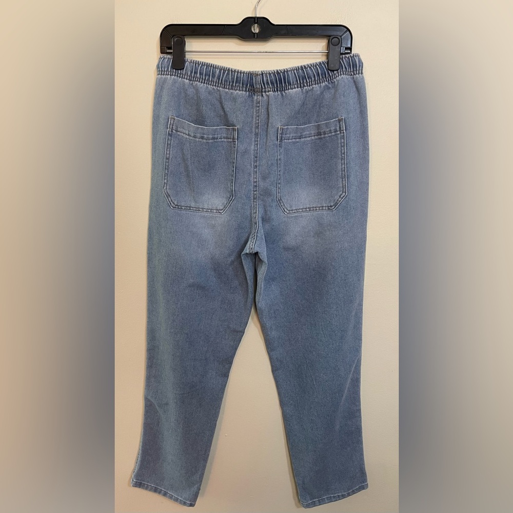 Berkley Jensen Women’s Joggers Denim High Rise Relaxed Pull On Pant Sz Medium - Picture 12 of 17